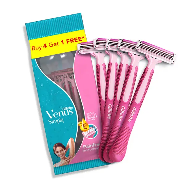 GILLETTE SIMPLY VENUS HAIR REMOVAL RAZORS