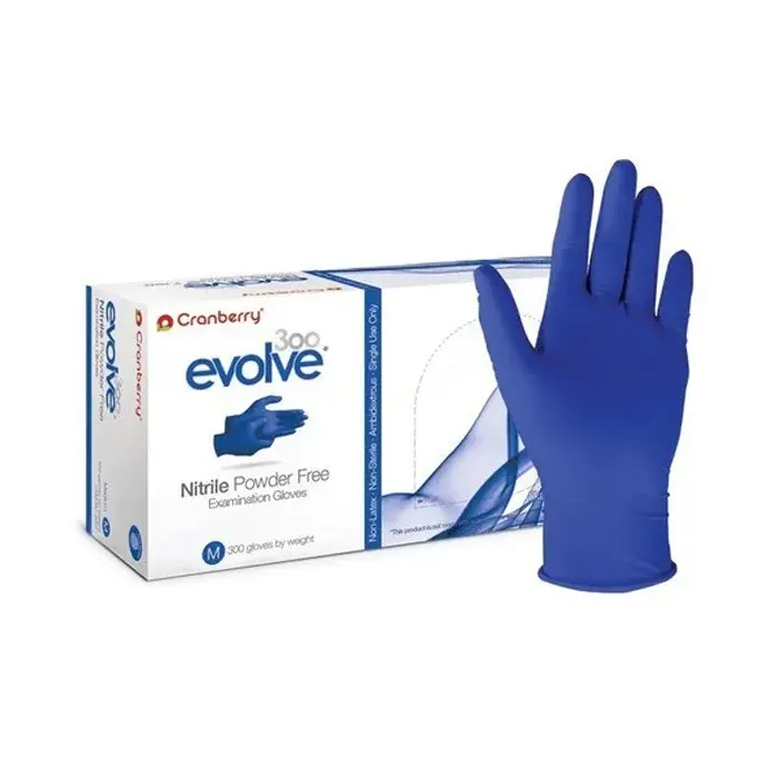 Cranberry evolve 300 Powder Free Nitrile Gloves